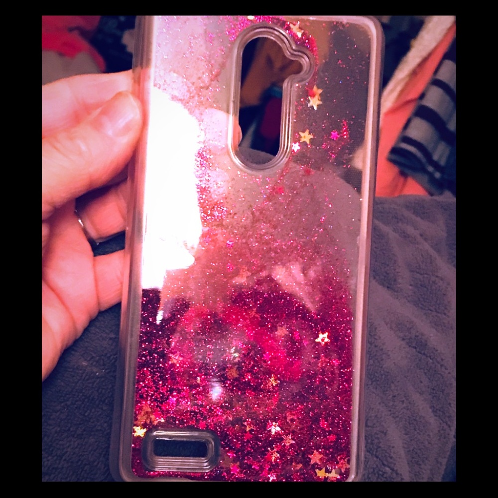 ZTE Zmax Pro Pink Liquid Glitter iPhone Case